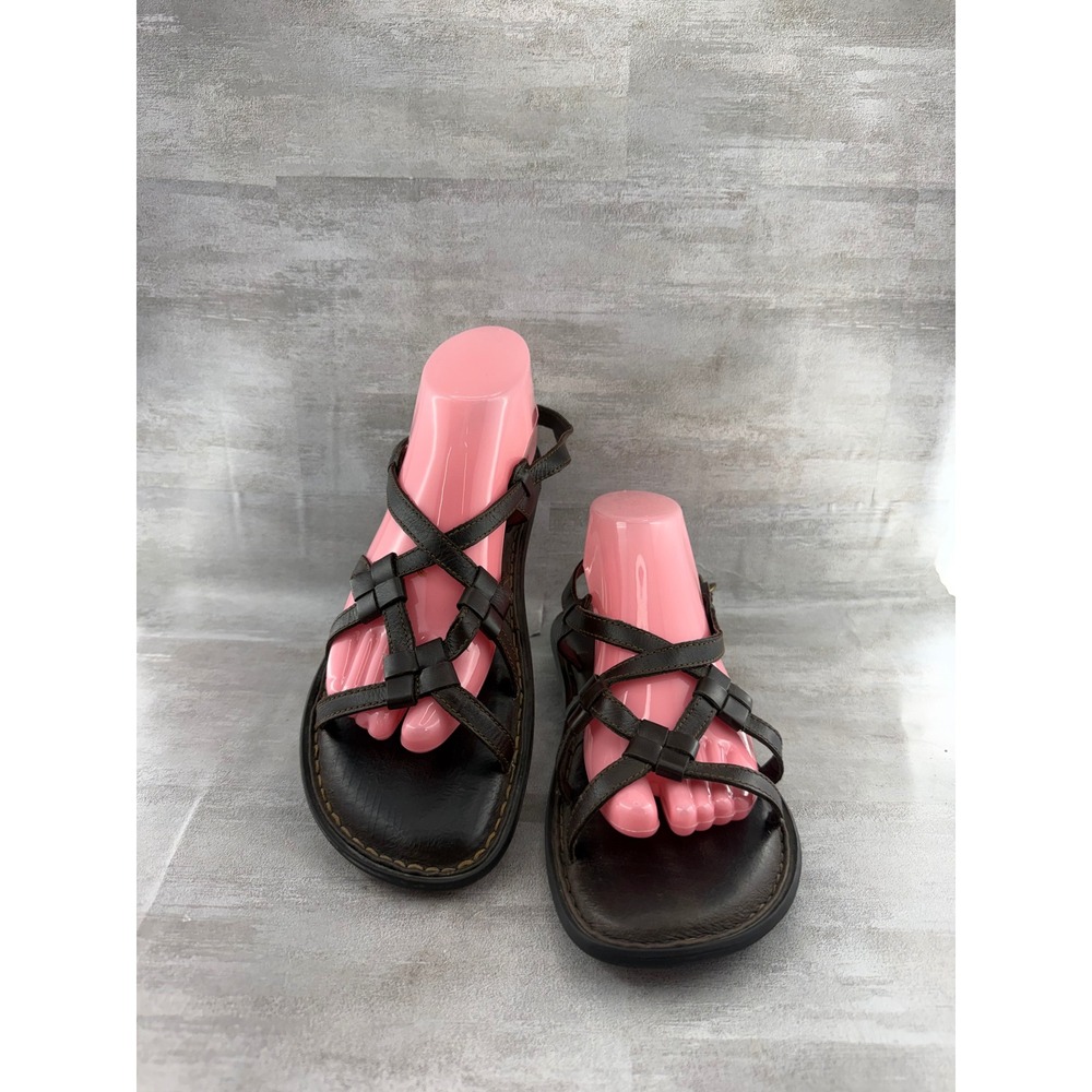 Born Women Brown Leather Strappy Gladiator Sandals W6192 Size US 10 EU 42
